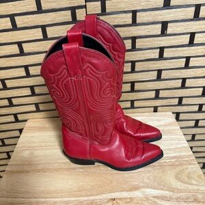 Vittorio‎ Ricci Red Western Cowgirl Boots Size 5